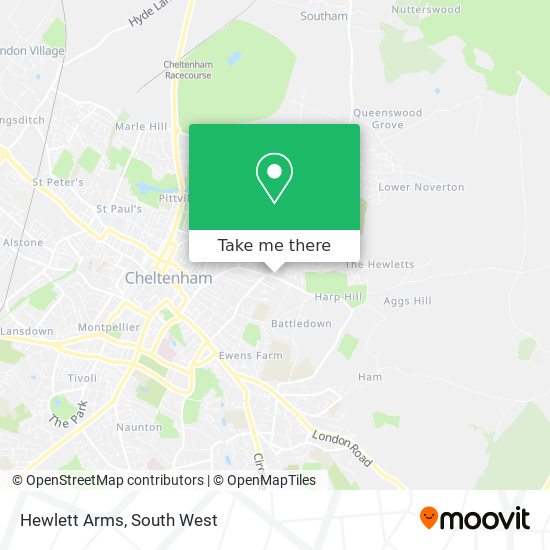 Hewlett Arms map