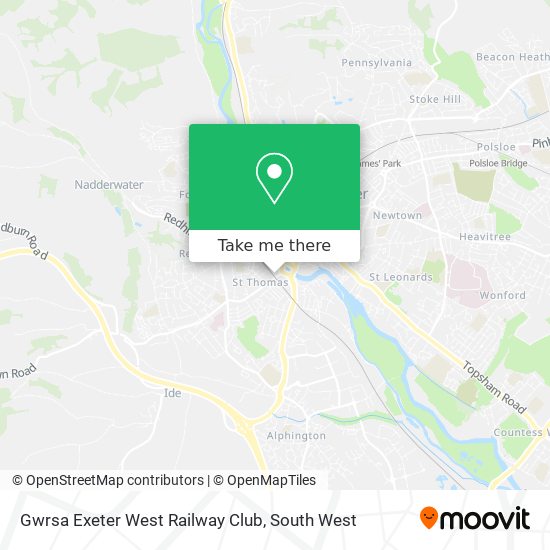 Gwrsa Exeter West Railway Club map