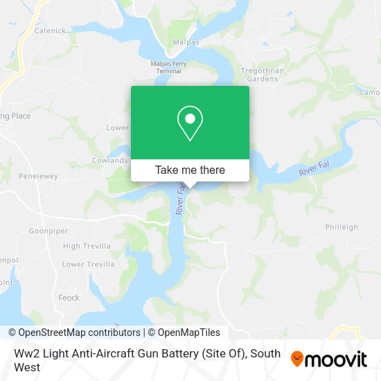 Ww2 Light Anti-Aircraft Gun Battery (Site Of) map