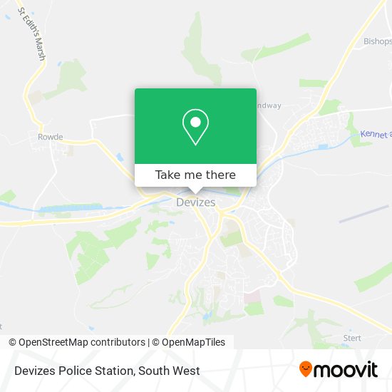 Devizes Police Station map