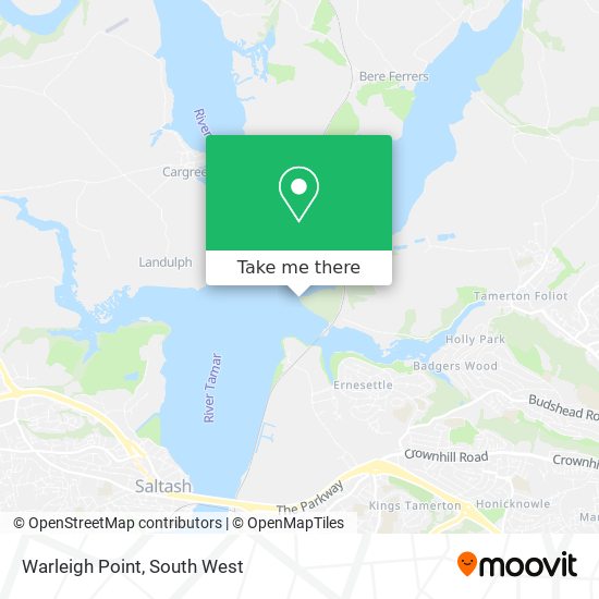 Warleigh Point map