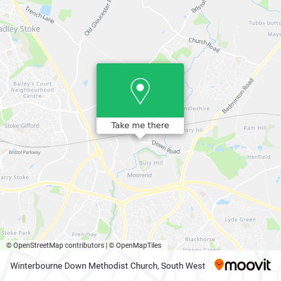 Winterbourne Down Methodist Church map