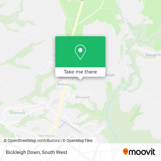 Bickleigh Down map