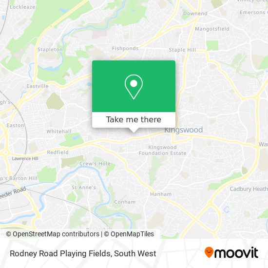 Rodney Road Playing Fields map