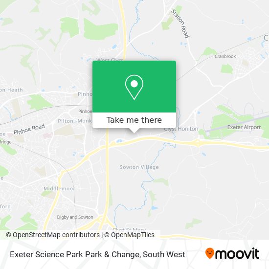 Exeter Science Park Park & Change map