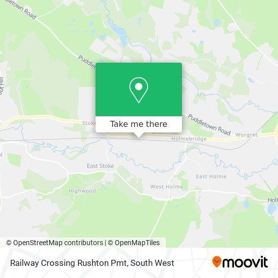 Railway Crossing Rushton Pmt map