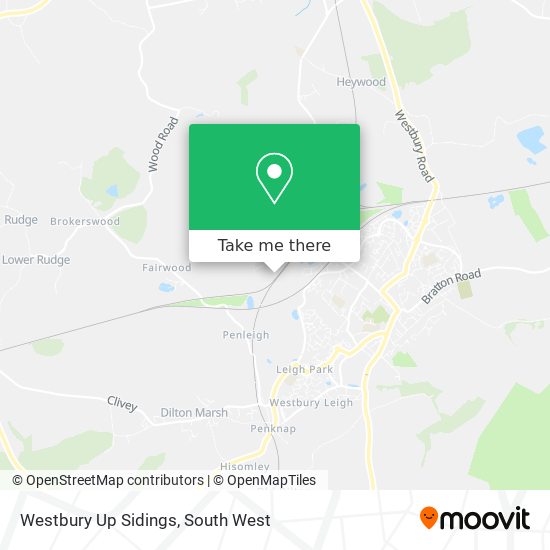 Westbury Up Sidings map