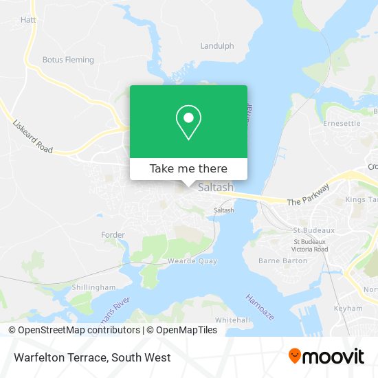 Warfelton Terrace map