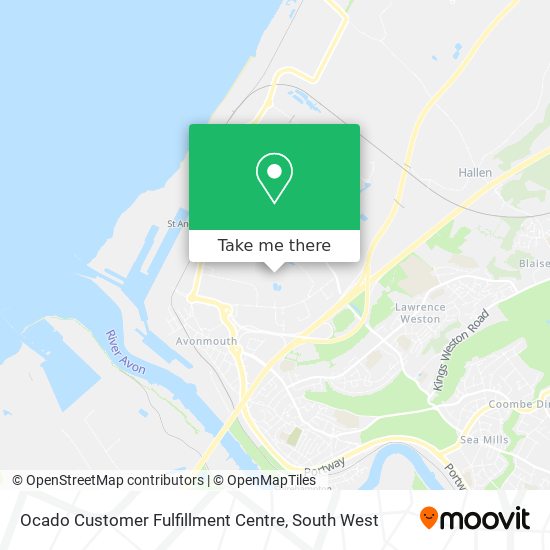 Ocado Customer Fulfillment Centre map