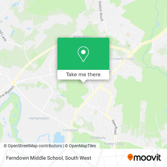Ferndown Middle School map