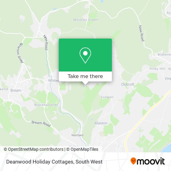 Deanwood Holiday Cottages map
