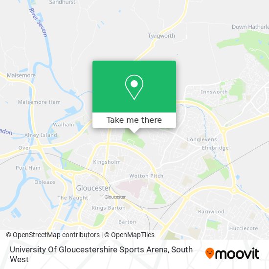 University Of Gloucestershire Sports Arena map