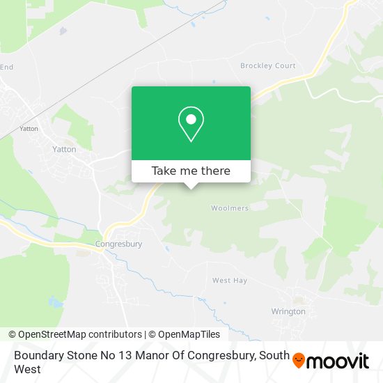 Boundary Stone No 13 Manor Of Congresbury map