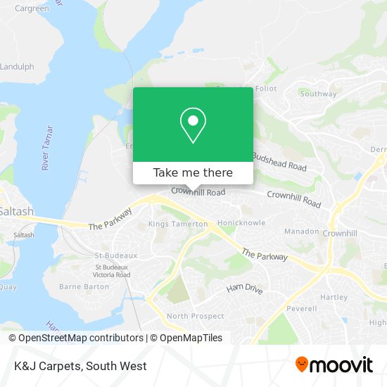 K&J Carpets map