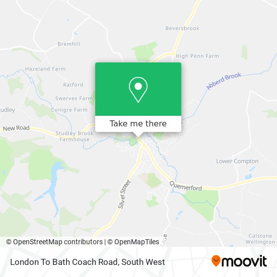 London To Bath Coach Road map