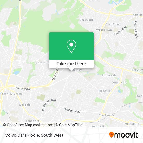Volvo Cars Poole map