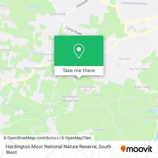Hardington Moor National Nature Reserve map