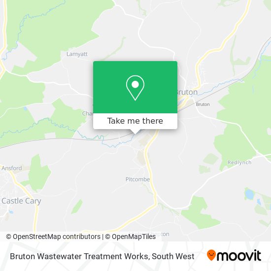 Bruton Wastewater Treatment Works map