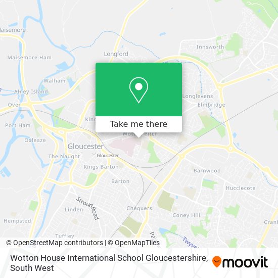 Wotton House International School Gloucestershire map