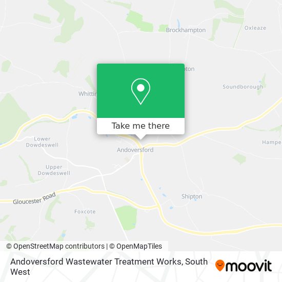 Andoversford Wastewater Treatment Works map