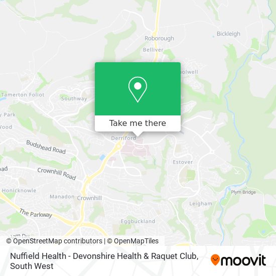 Nuffield Health - Devonshire Health & Raquet Club map