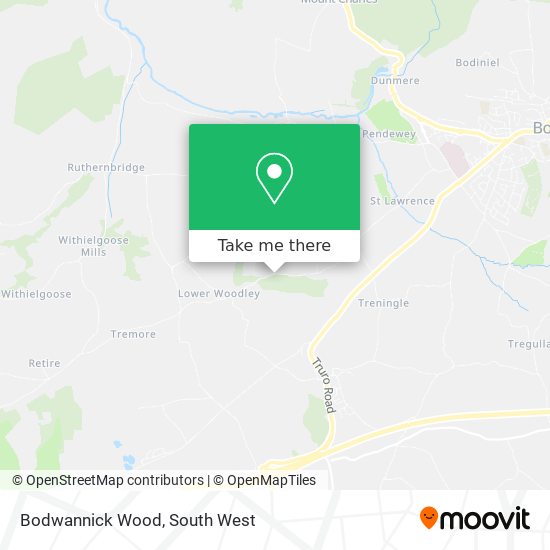 Bodwannick Wood map