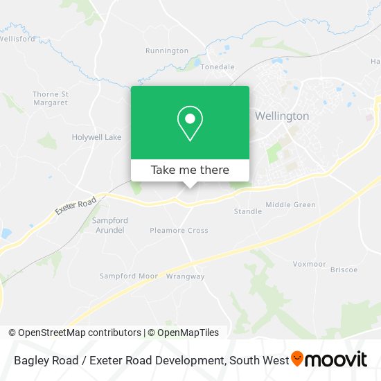 Bagley Road / Exeter Road Development map