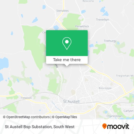 St Austell Bsp Substation map