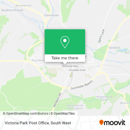 Victoria Park Post Office map