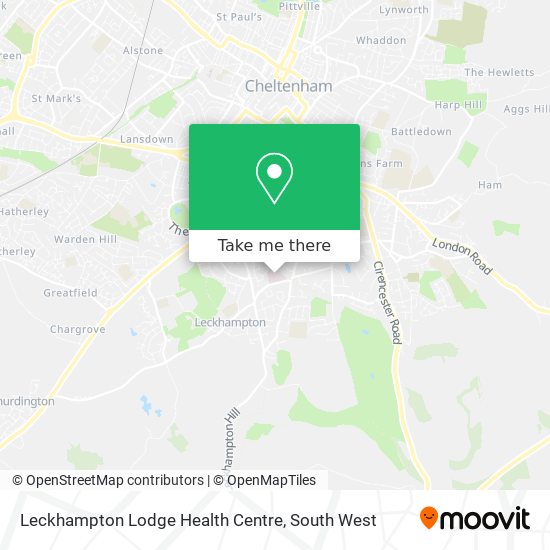 Leckhampton Lodge Health Centre map