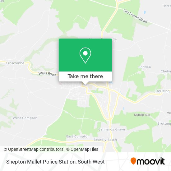 Shepton Mallet Police Station map