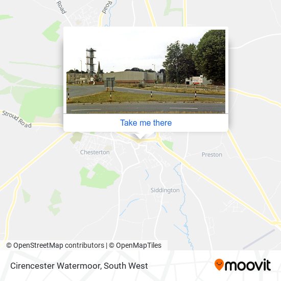 Cirencester Watermoor map