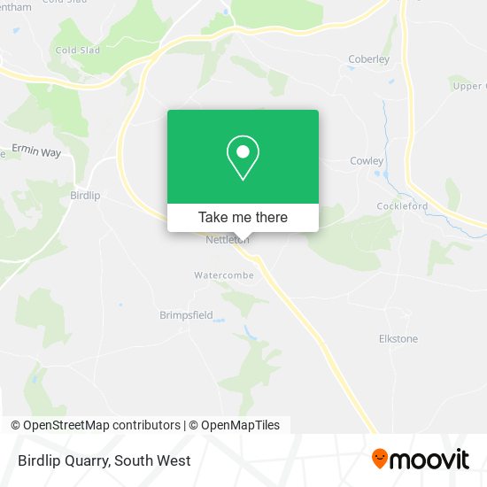 Birdlip Quarry map