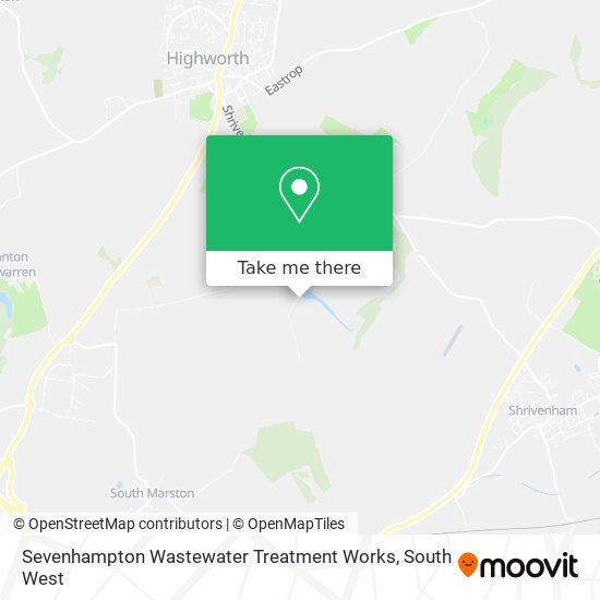 Sevenhampton Wastewater Treatment Works map