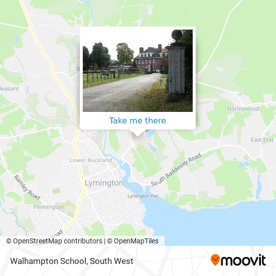 Walhampton School map