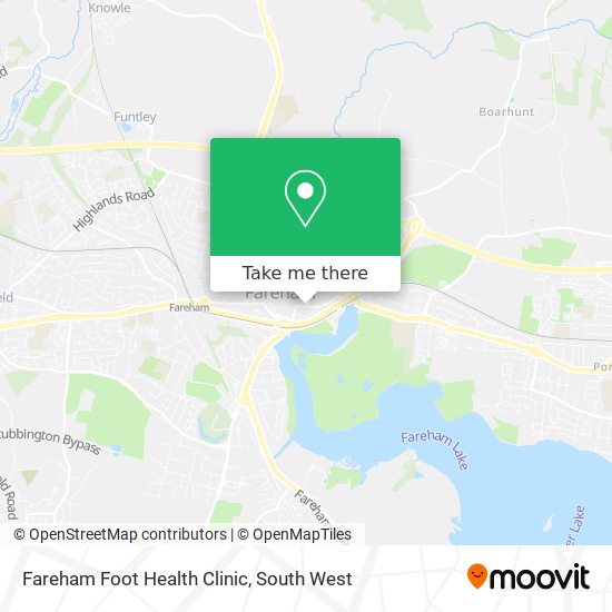 Fareham Foot Health Clinic map