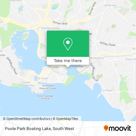 Poole Park Boating Lake map