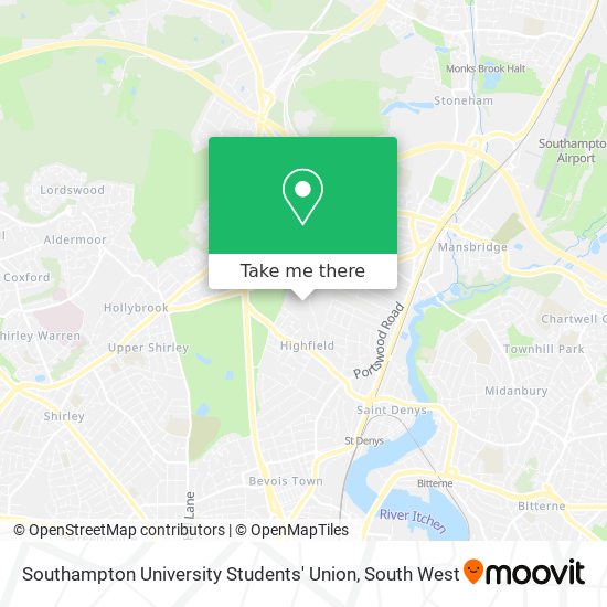 Southampton University Students' Union map