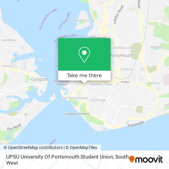 UPSU University Of Portsmouth Student Union map