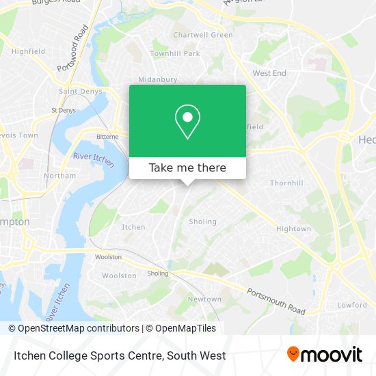 Itchen College Sports Centre map