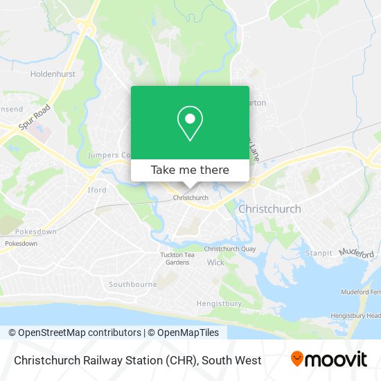 Christchurch Railway Station (CHR) map