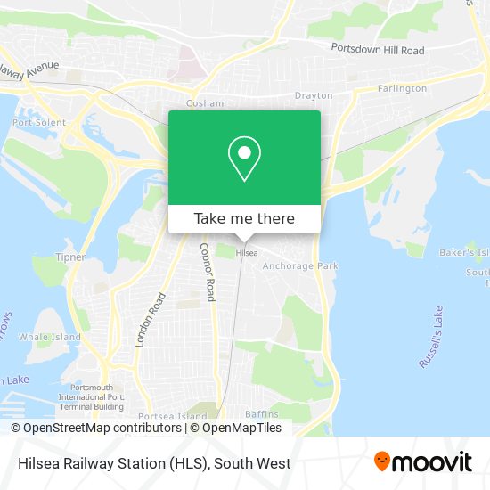 Hilsea Railway Station (HLS) map