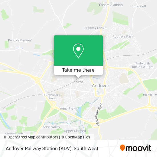 Andover Railway Station (ADV) map