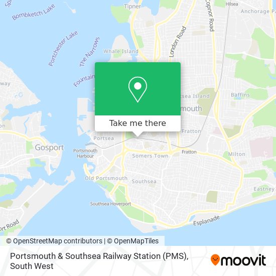 Portsmouth & Southsea Railway Station (PMS) map