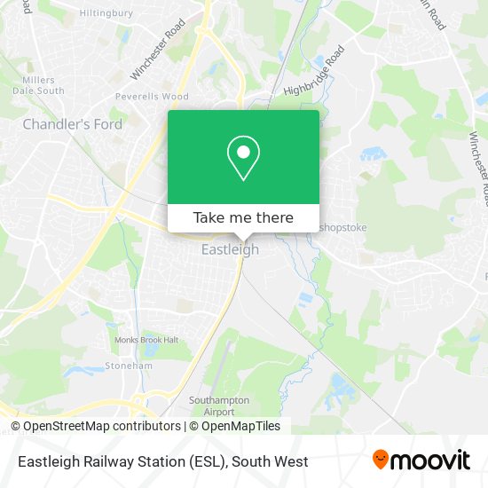 Eastleigh Railway Station (ESL) map