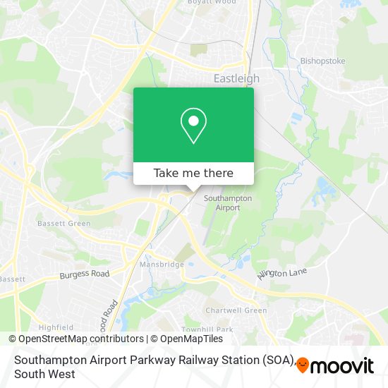 Southampton Airport Parkway Railway Station (SOA) map