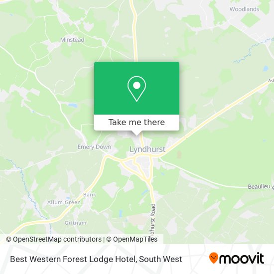 Best Western Forest Lodge Hotel map