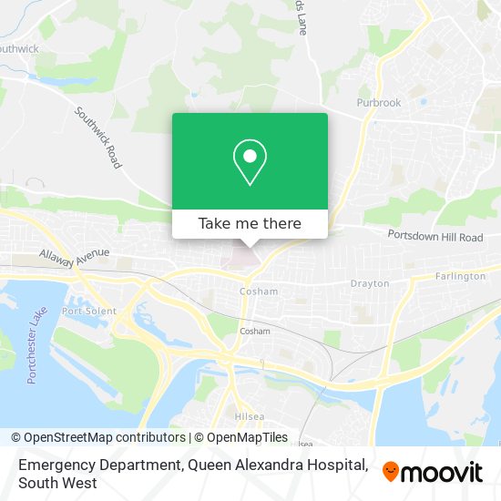 Emergency Department, Queen Alexandra Hospital map