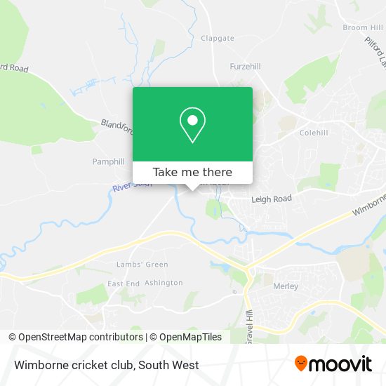 Wimborne cricket club map