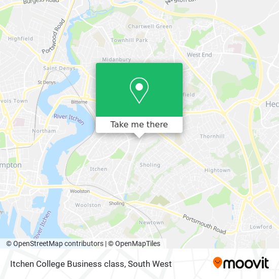 Itchen College Business class map